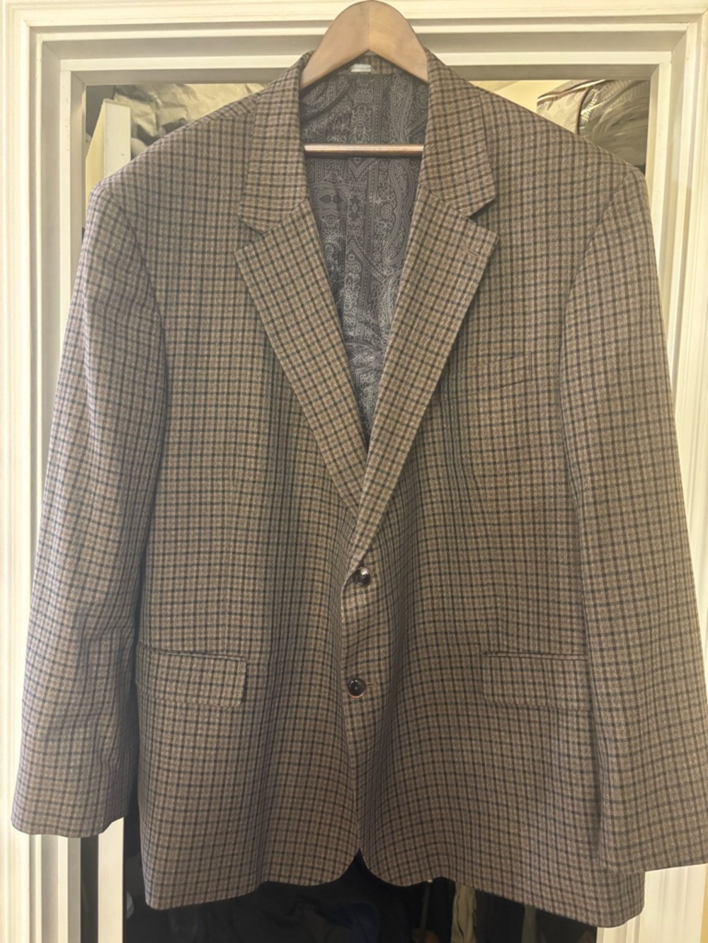 Men's Brown Glen Plaid Sport Coat Blazer